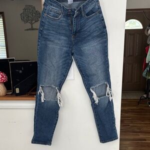 No Boundaries High Rise Blue Distressed Jeans